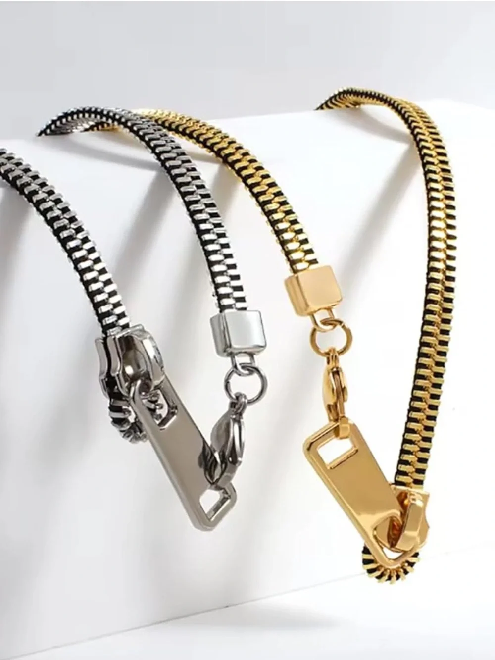 Modern Icon Zip Chain Necklace